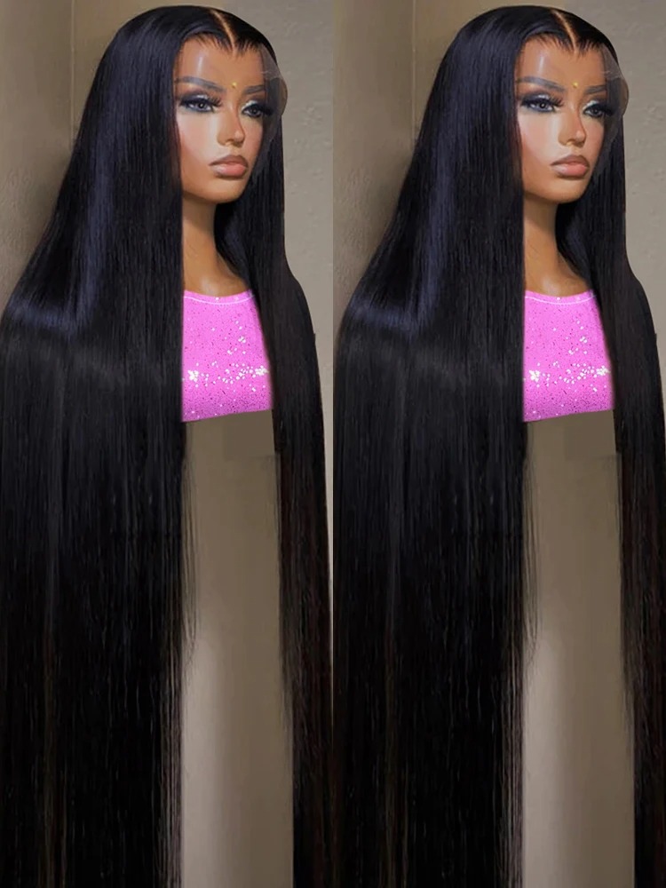 220 Density 13x6 Lace Front Wigs Human Hair Straight Human Hair Wig Glueless Natural Black Straight Wig Human Hair synthetic lace front wigs