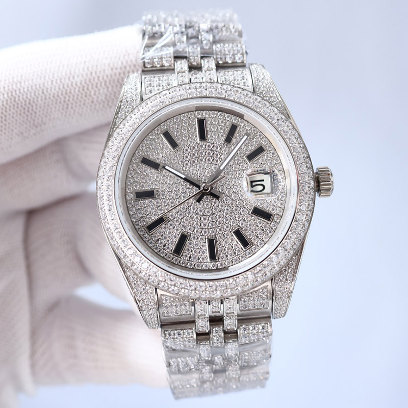Diamond Watch Mens Designer Watches Automatic Mechanical Movement 41mm Silver Strap Stainless Steel 904L Sapphire Waterproof Wristwatch Fashion Bracelet Gift