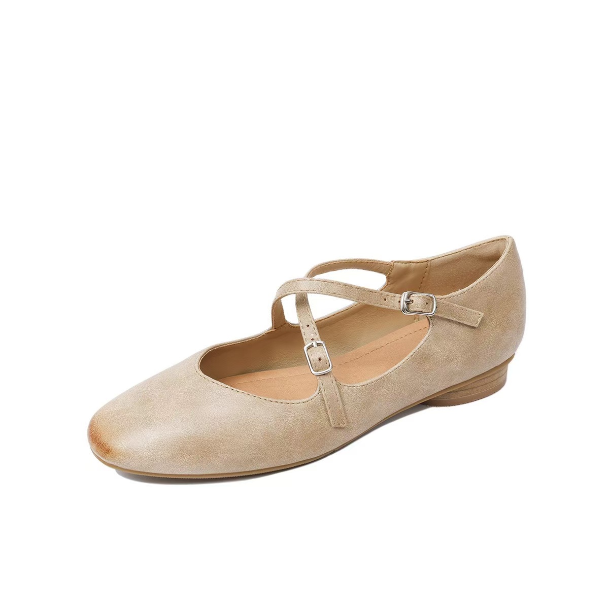 Autumn Women Fashion Round Toe Ladies Elegant Mary Jane Shoes Soft Flat Heel Outdoor Dress Ballerinas 241014