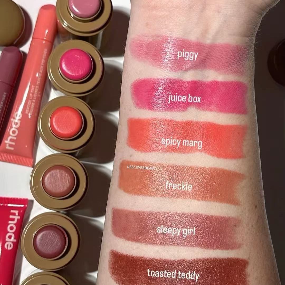 RHODE Makeup Toast New Cheek Blush Cream Blusher Stick Lip Gloss Phone Case For iPhone INS SALTY TAN Raspberry Espresso Lipstick