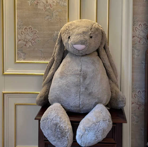 Plush Dolls Classic Shy White/Silver Grey/Deep Pink/Light Pink 108cm Bonnie Rabbit Soothing Doll Cute Plush Toy