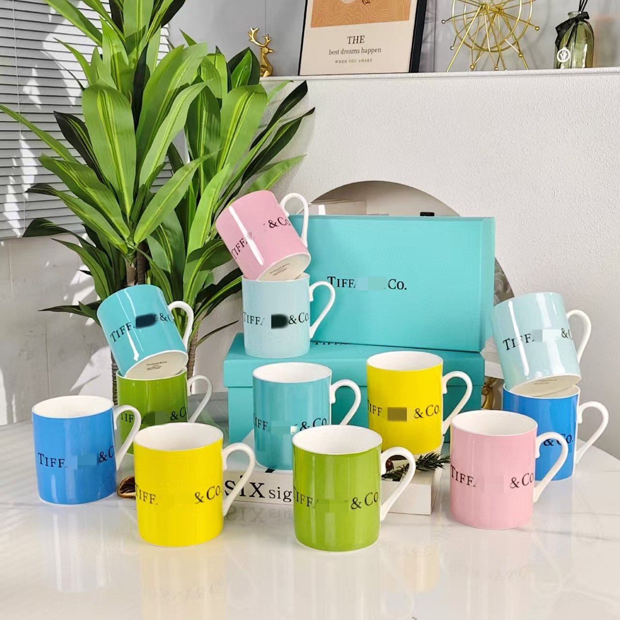 Designer cup simple mug Milk cup breakfast cup ceramic high-grade exquisite bone China cup gift box