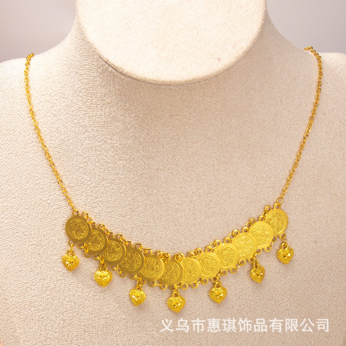 Bridal Wedding Jewelry Set Round Coins Classic Gold Plated Bohemian Tassel Coin Jewelry241105