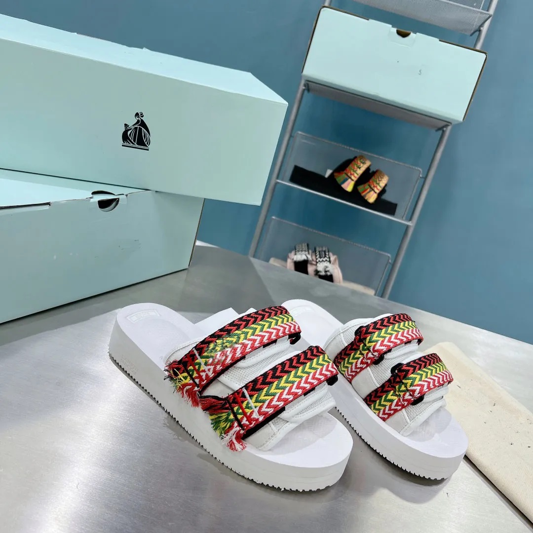 d slide Slippers Men Women Metal Chain Sandals Flats Platform Slide