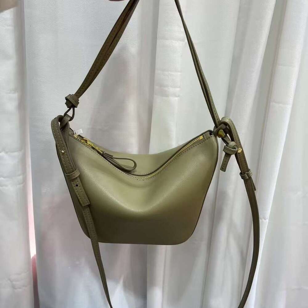 2025 new soft hobo hammock premium armpit genuine leather commuting versatile diagonal cross pillow bag