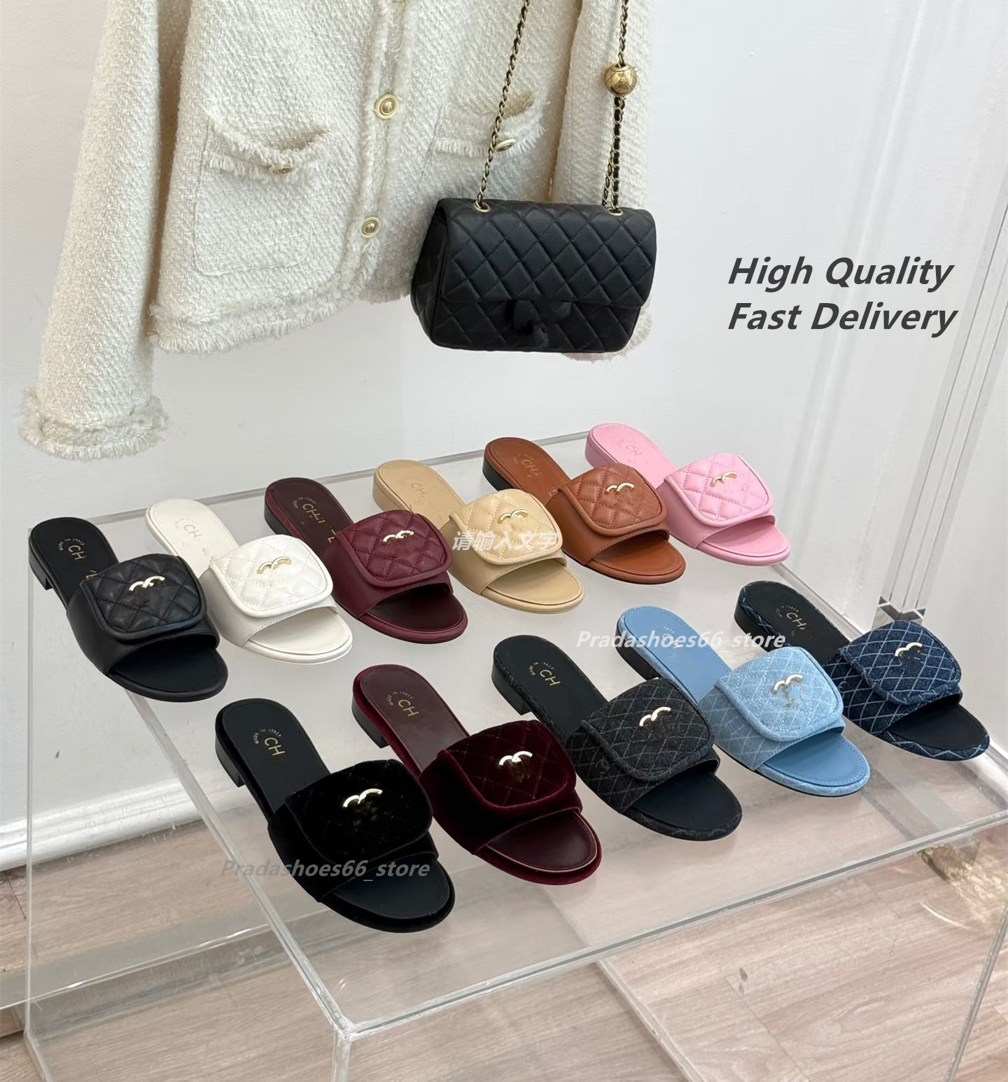 Paris 2025 Luxury Designer Summer Sandals Classic Fashion Women Slippers Leather Dway Beach Pink Sky blue Flats Slide cd Sandals cha Flaps Tories Miller Shoes
