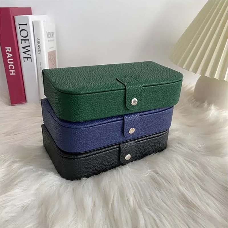Portable PU Leather Travel Jewelry Organizer Box Storage Case Earring Ring Necklace Jewelry Storage Case Display Holder Woman 250516