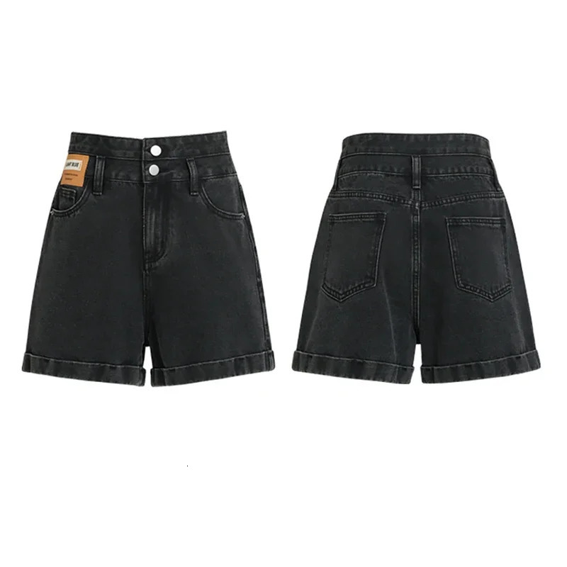 Summer Shorts Jean Baggy Wide Leg Denim Pants Lady Lightweight Casual Jeans Female High Waist Gray Blue Beach 250513Z