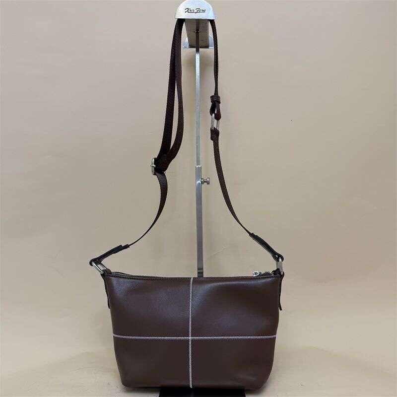 genuine leather top layer cowhide single shoulder crossbody women's daily leisure commuting middle bag
