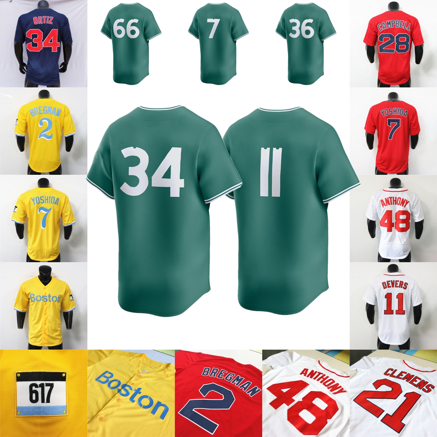 2025 City Jersey Alex Bregman Roman Anthony Walker Buehler Kristian Campbell Masataka Yoshida Rafael Devers Trevor Story Chapman Giolito Duran Marcelo Mayer