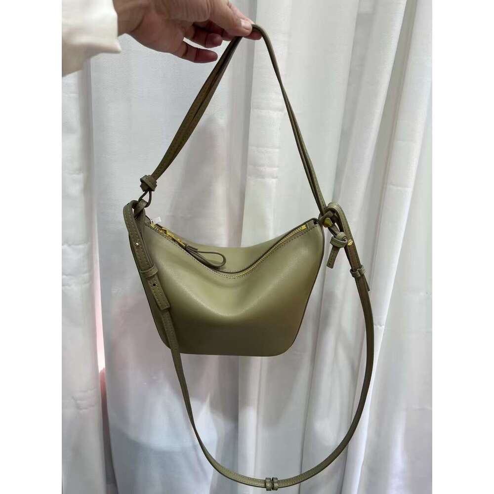 2025 new soft hobo hammock premium armpit genuine leather commuting versatile diagonal cross pillow bag