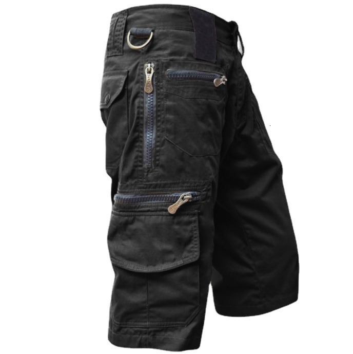 S-5XL Mens Loose Straight Leg Summer Plus Size Trend Casual Mid Length Pants With Multiple Pockets Workwear Shorts Mens Quick Sale 4 Colors