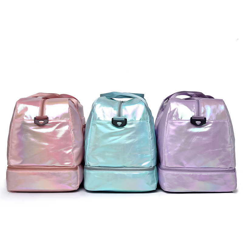 Shiny Sports Fitness Bag for Women Yoga Bag Simple and Fashionable Crossbody Handheld Travel Bag 241203
