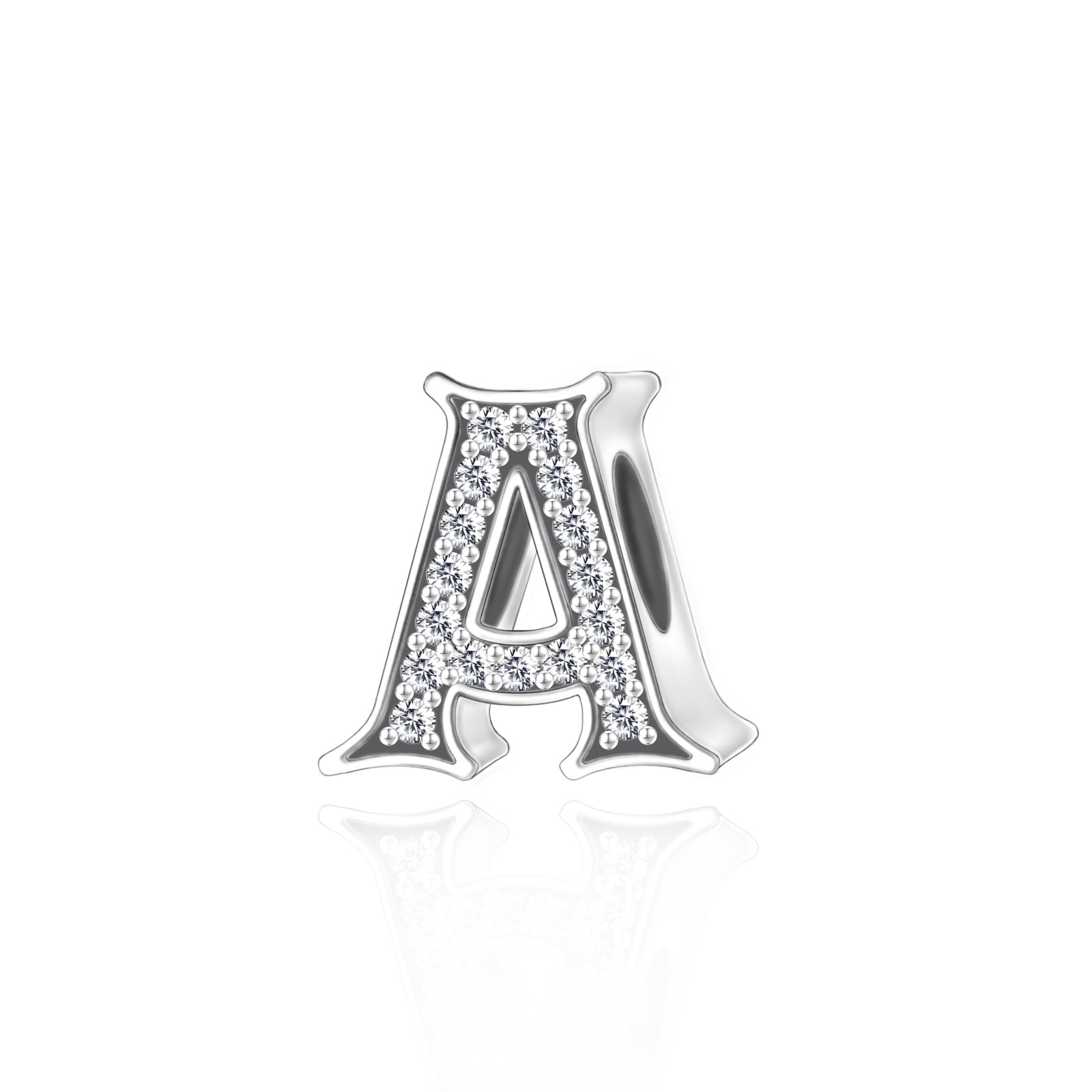 FewDook 2025 New Original Simple 26 Letter A-Z with Zircon Mix & Match Alphabet Charm Fit Pan Charms Bracelet Bead for Holiday Style Jewelry Designer 