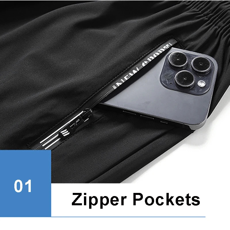 Summer Casual Pants Men Running Jogging Gym Fitness Quick Dry Trousers Outdoor Sports Women Sweatpants Black 3XL 250513Z