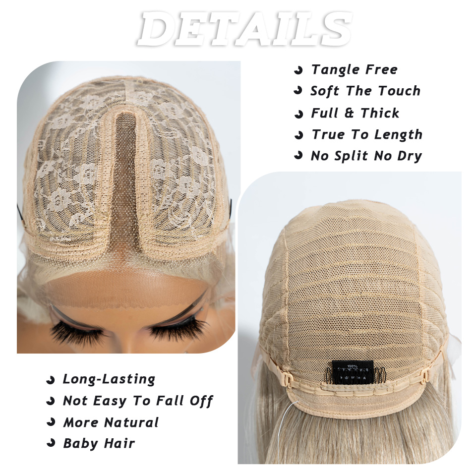 Rebecca Fashion Synthetic Lace Front Wig Cosplay 26" Lace Straight Ombre lace Wig part Wig Blonde Wigs For Women Wig