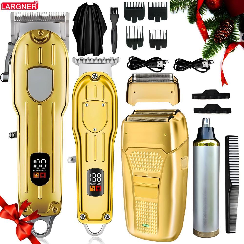 Shaver, Hair Clipper, Nose Hair Repairer, Golden Four in One 2025 New Style Set, Fashionable and Atmospheric, Hair Salon, Family Exclusive