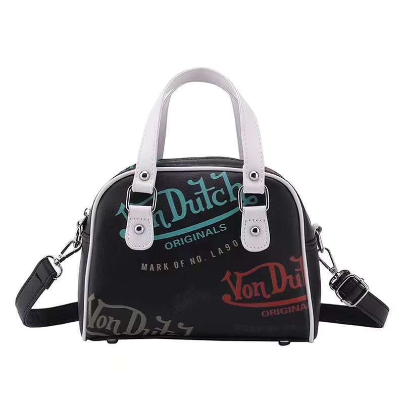 DHCollections Print Handbag Cute Shoulder Bag Women Crossbody Bag Fashion Graffiti Style Tote Bag for Girls Casual Daily Purse Lightweight PU Leather