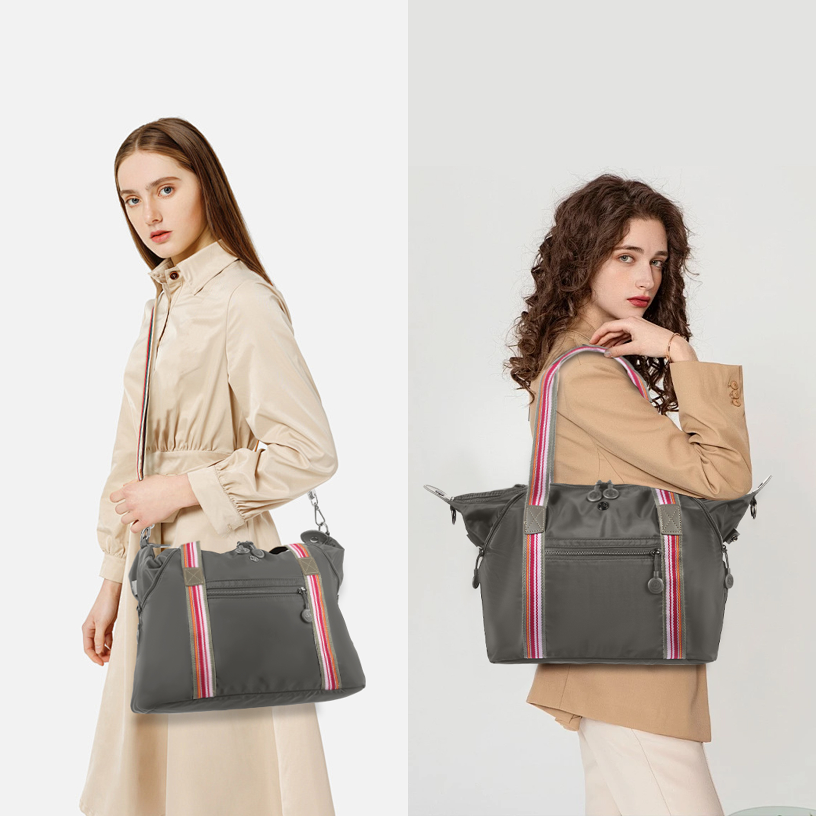2025 Designer Tote Bags for Women Fashion Crossbody Bag Large Shoulder Bag Lightweight Casual Handbag Anti-theft Travel Bag for Girl Nylon Work Bag Pu