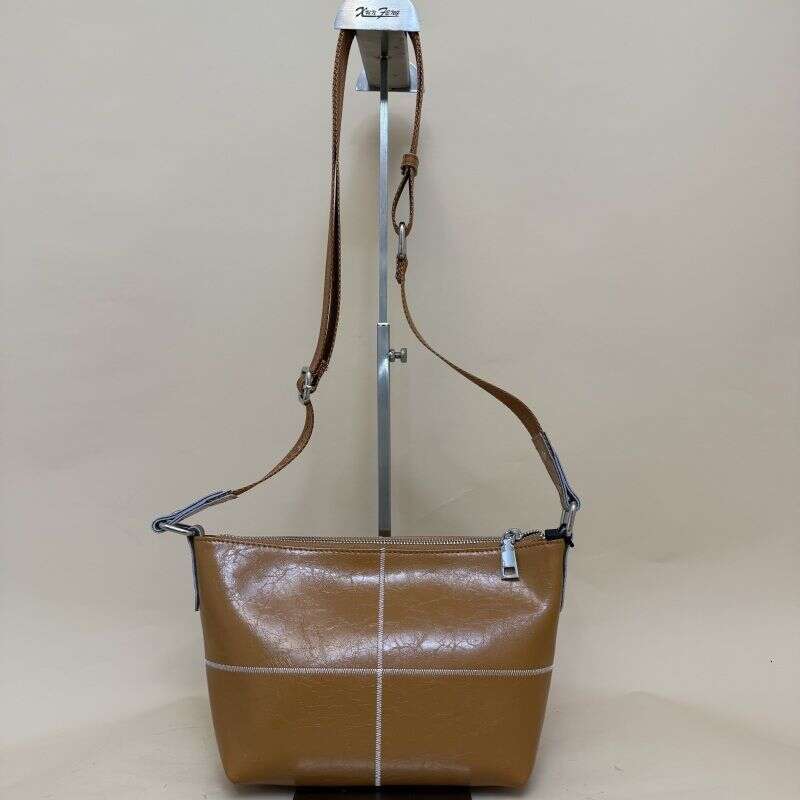 genuine leather top layer cowhide single shoulder crossbody women's daily leisure commuting middle bag