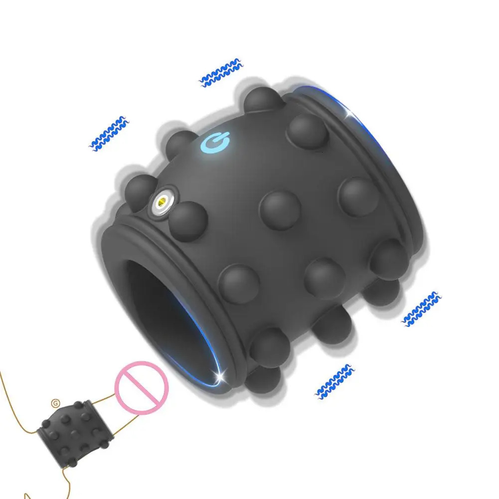 Penis Ring Vibrator Extender For Couple G Spot Stimulation Vibrating Cock Delayed Ejaculation Sex Toy Men 250519
