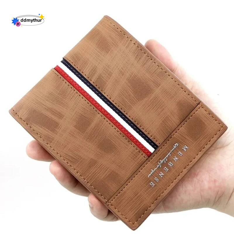 2025 High Quality Personalized Short Wallet Men Wallets Slim Card Holder Name Print Male Purses PU Leather Coin Pocke ddmythur