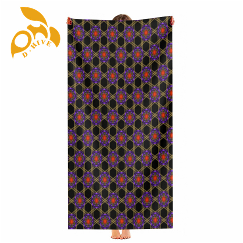 fashion Beach towel (cotton polyester blend) large size multifunctional outdoor picnic, camping
