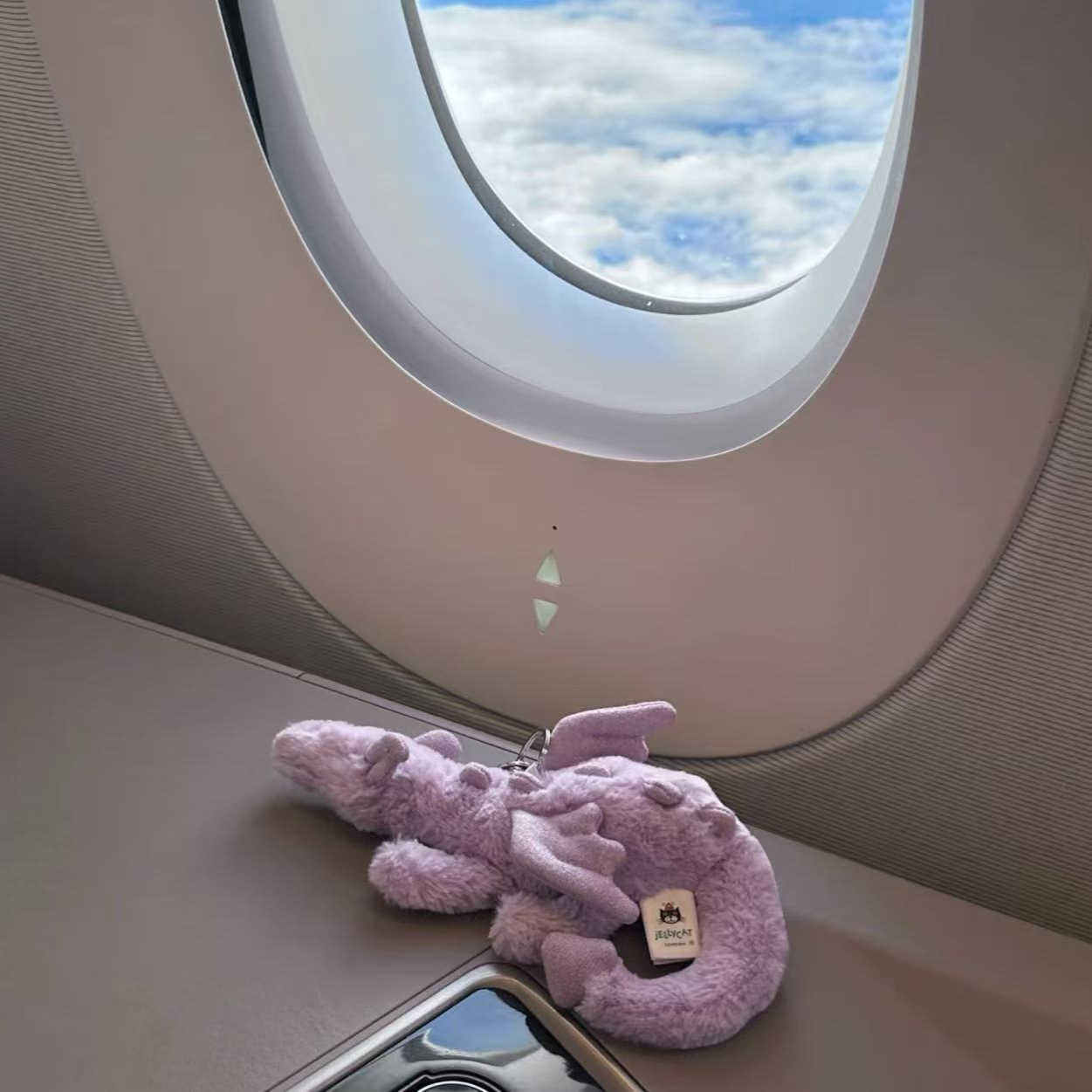 Plush Keychains UK JE Snow Dragon Bag Pendant Cute Plush Toy Doll Bag Pendant Keychain Soothing Toy