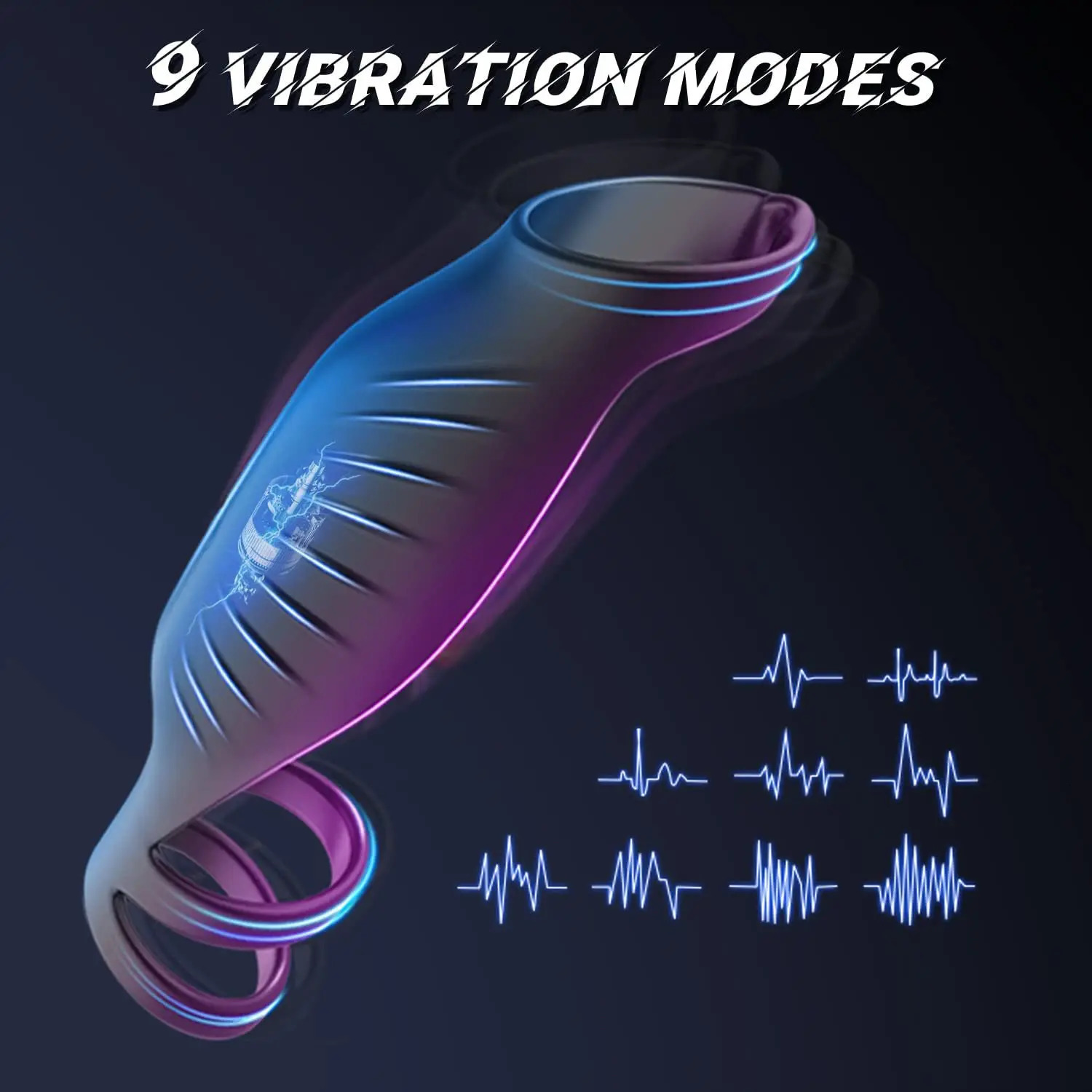 HESEKS Male Remote Vibrating Cock Silicone Sleeve Ring Delay Ejaculation Penis Enlargement Sex Toys For Men Testicle Vibrator 250519