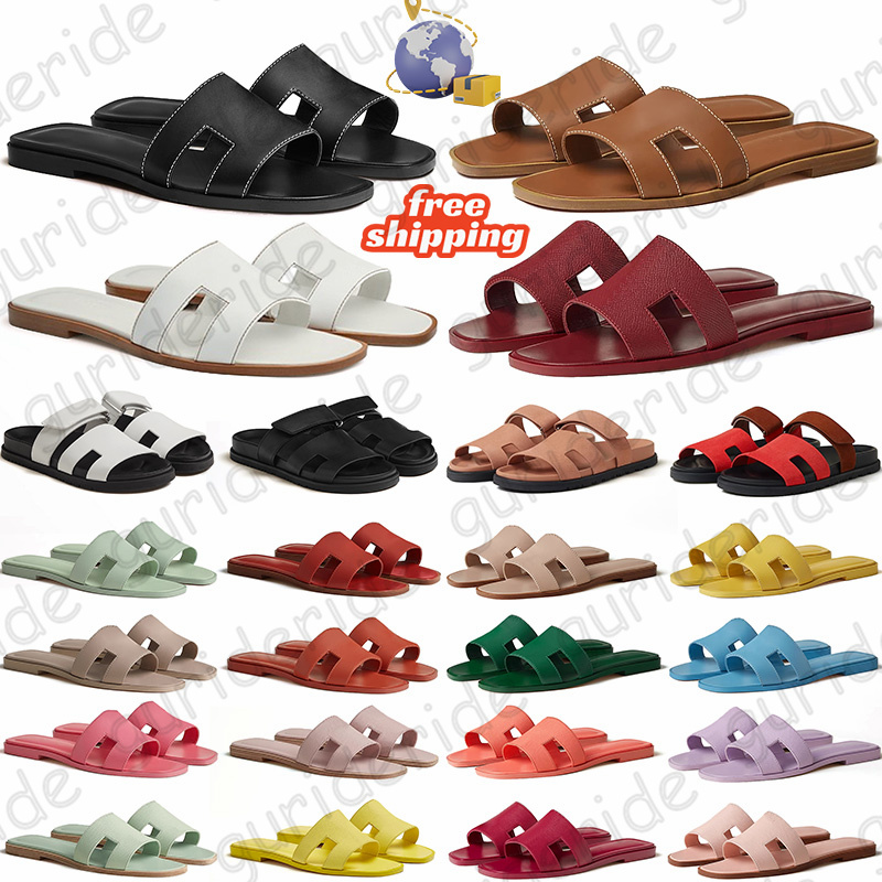 with box free shipping designer sandals luxury leather slippers oran slide chypre slides black white lady girl gift flat platform claquette casual shoe trainers hot