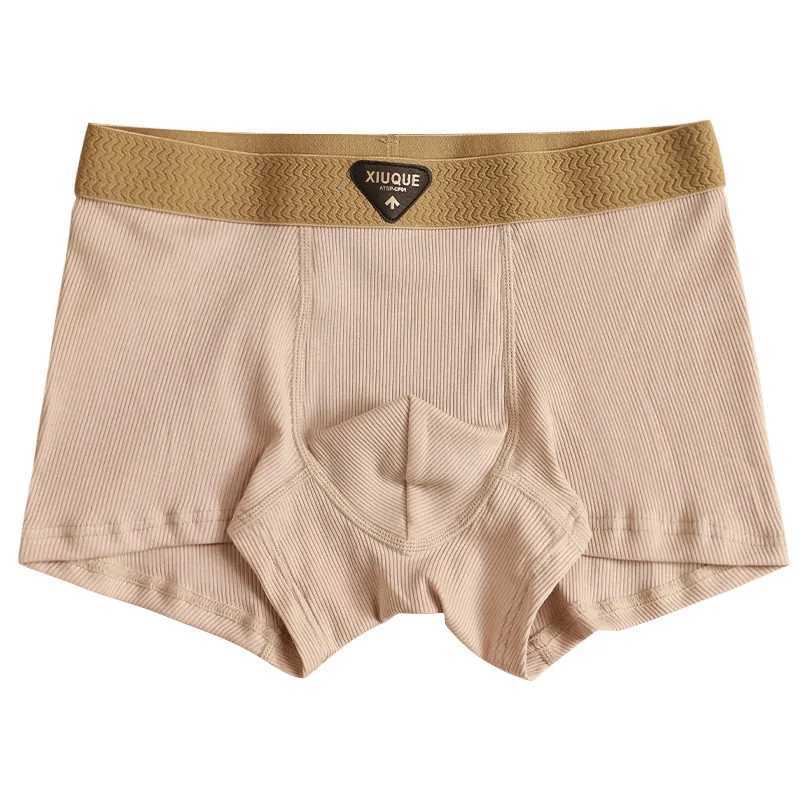 New High-Grade Mens Pants Cotton Breathable Skin-Friendly Threaded Mens Boxer Shorts Comfortable Fashion Shorts Burst Underwea J250516