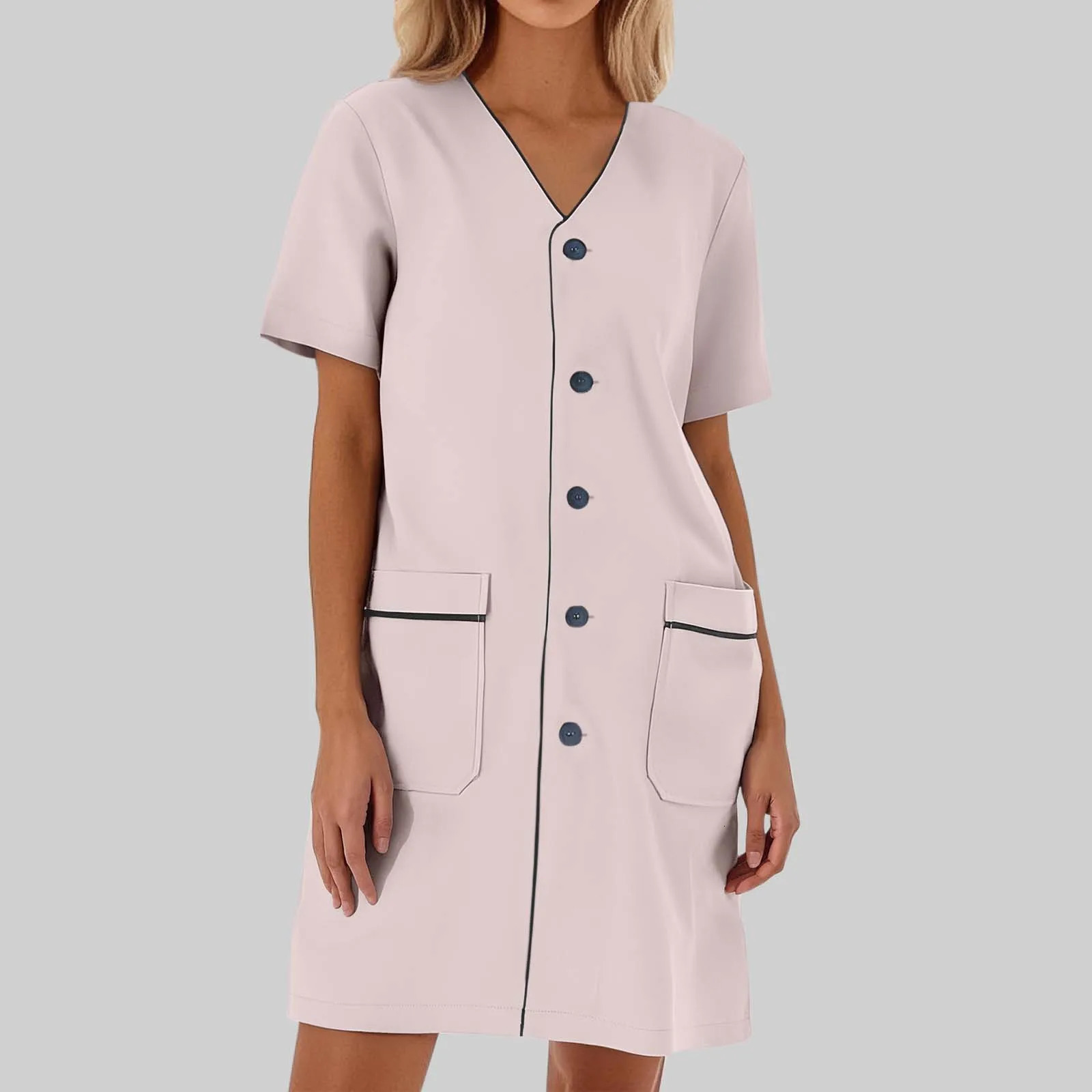Scrub Uniforms Dress Robe White Women Nursing Scrubs Jacket SPA Beautician Veterinary Work Wear Uniform Women 250519
