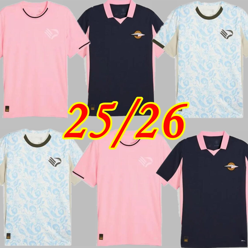 Palermos 25-26 Home Kit soccer jerseys 2025 2026 Away 3rd SEGRE S.S.D. Palermos RANOCCHIA BRUNORI DI MARIANO football shirt