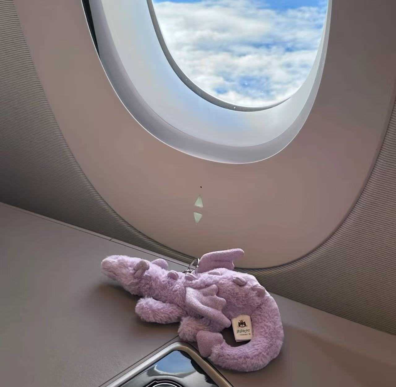 Plush Keychains UK JE Snow Dragon Bag Pendant Cute Plush Toy Doll Bag Pendant Keychain Soothing Toy