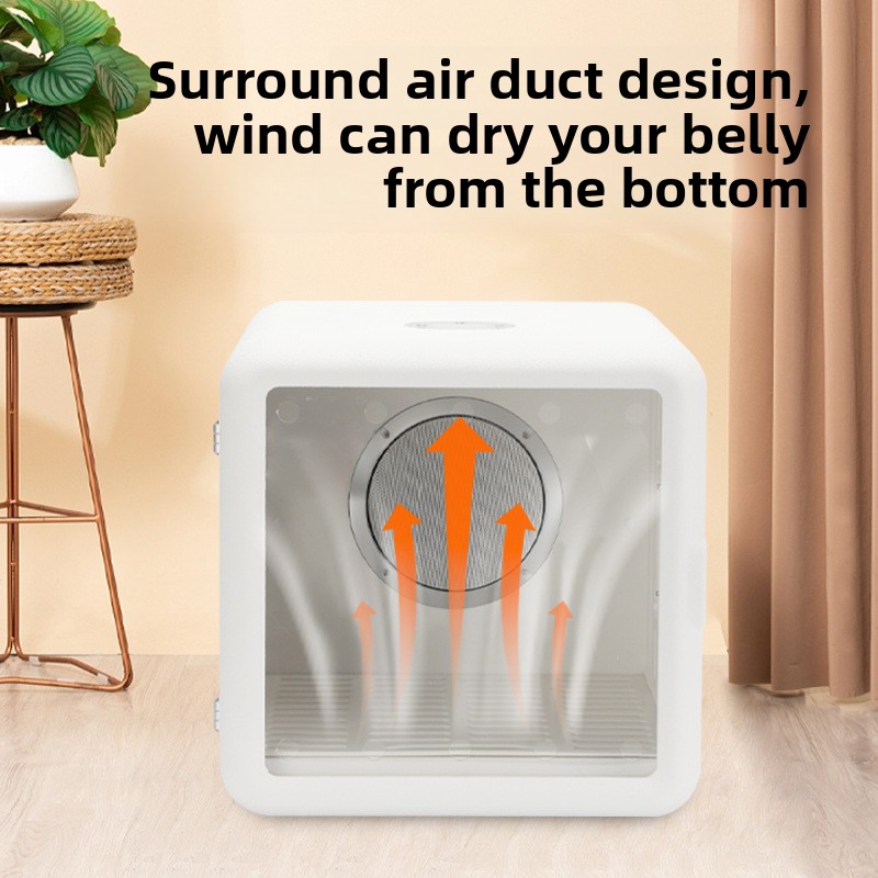 Smart Pet Hair Dryer Box with Sanitizing Function Quiet Home Grooming Dryer for Cats Dogs, Fast Drying, Germ-Killing Blower, Safe for Large/Small Pets