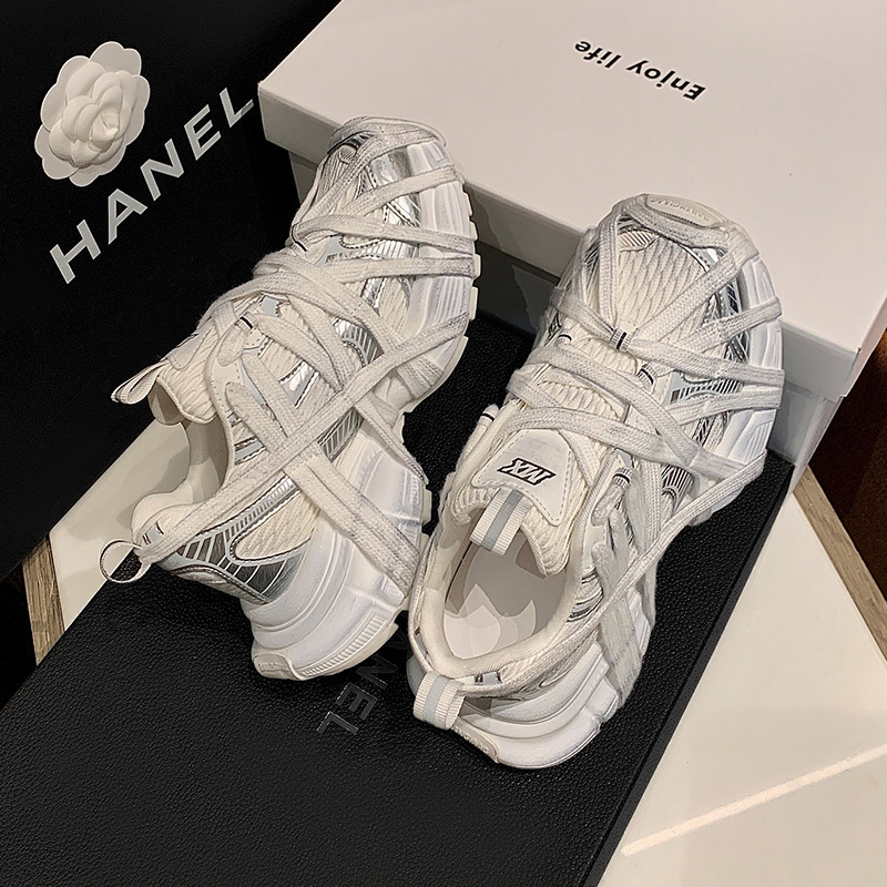 Couple Style Old Dirty Casual Shoes Spider Man Thick Soled Dad Women Spring Fashion Show New Height Increasing Sports Shoes Ddmysaturn