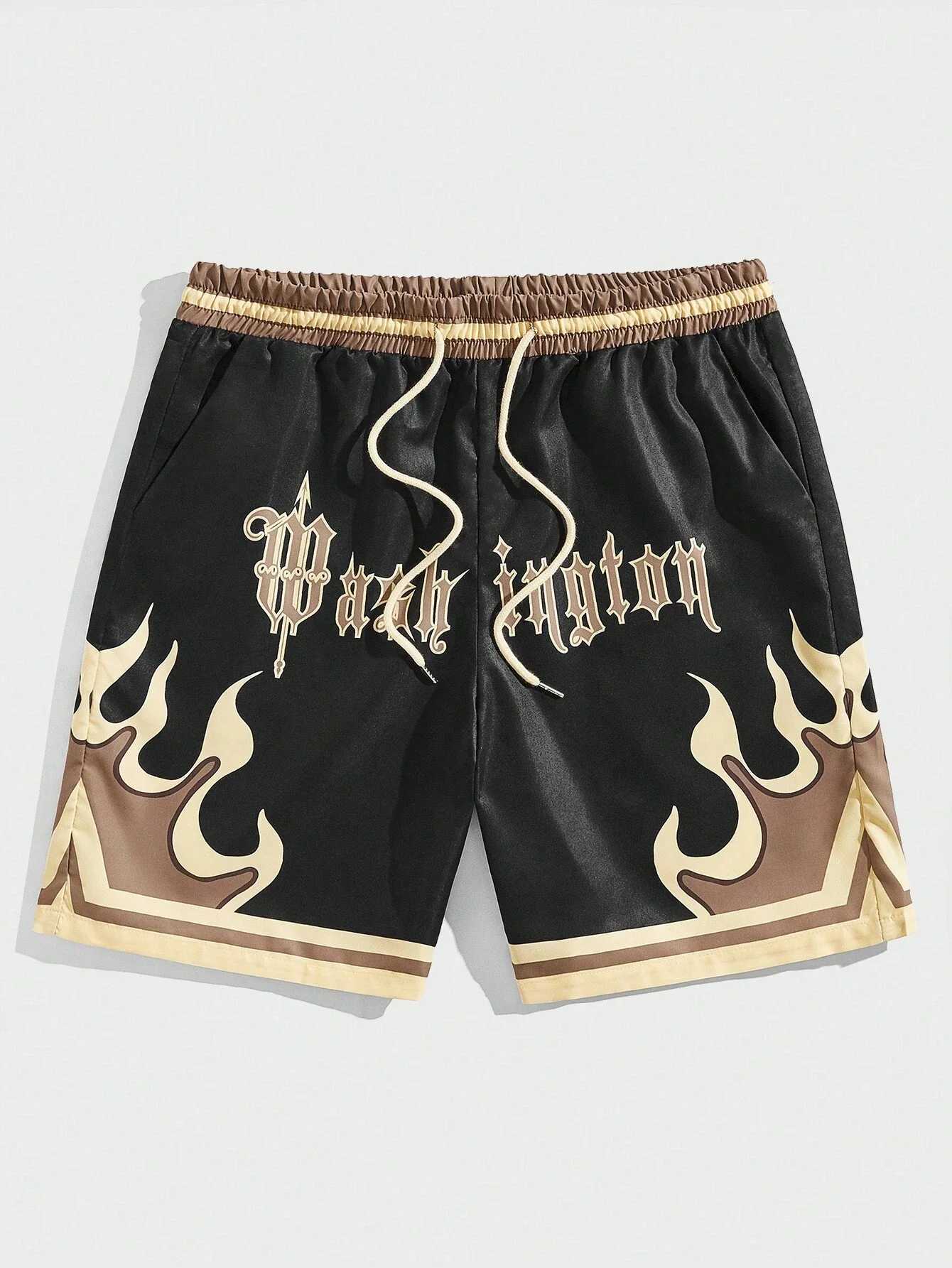 Premium 3D Printed Mens Hawaiian Shorts - Ultra Casual Flame Pattern for Summer Vacation and Sport Fashion J250515HPIF