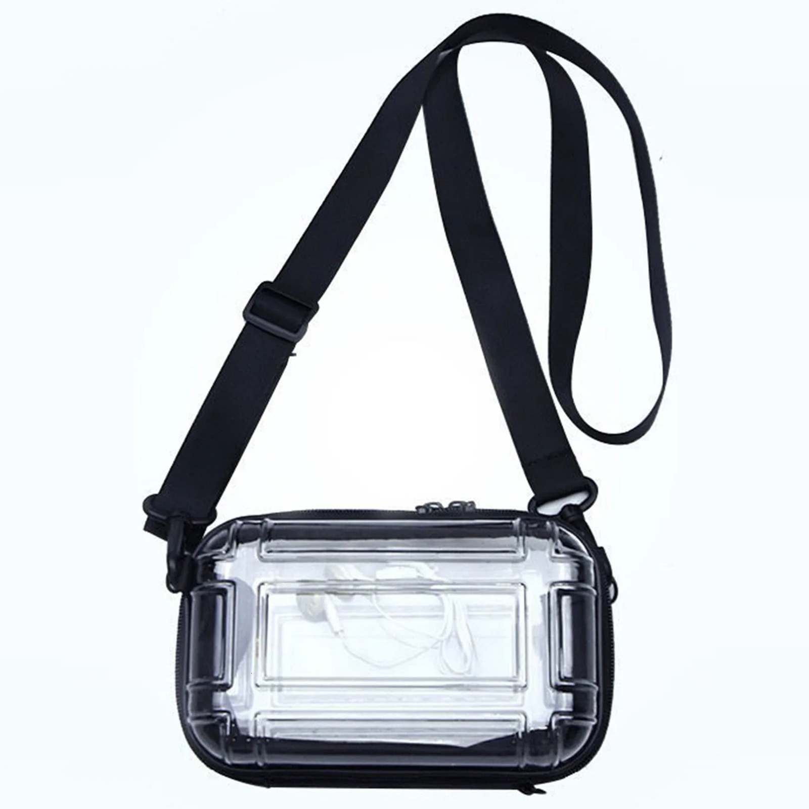 Women Transparent Clear Purse Crossbody Shoulder Bags with Removable Strap Stadium Approved Bags Zipper Closure 250519