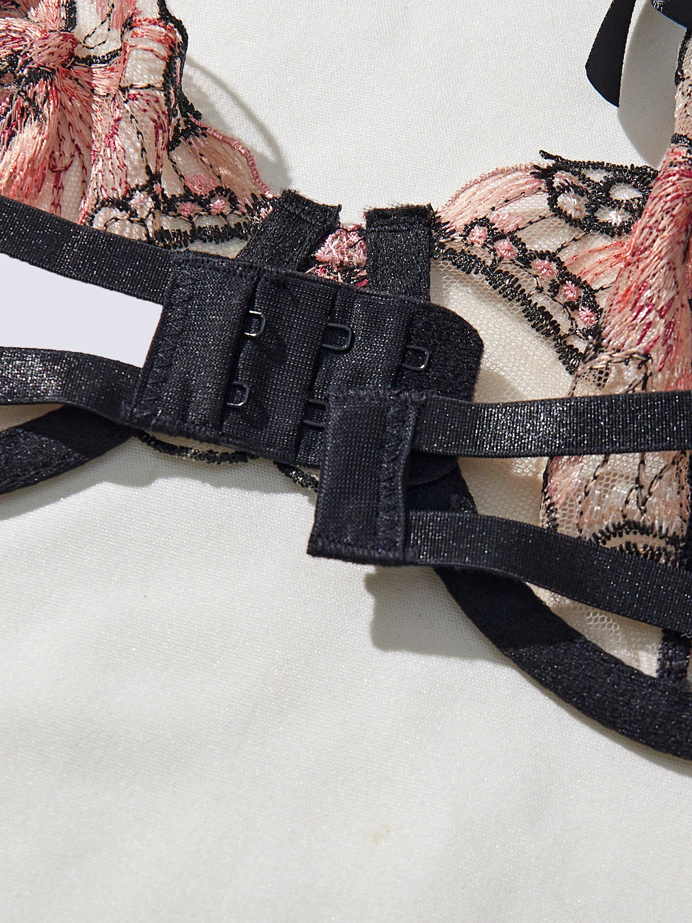 Lady 2 Pieces Lingerie Elegant Bowknot See Through Sexy Butterfly Bra Panty Cute Girl Intimate Underwear Set 250519