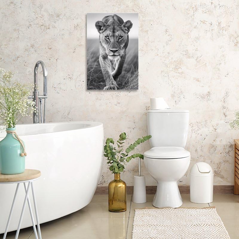 Generic Lioness Canvas Posters Room Aesthetics Boys Bedroom Sports Office Decoration Gifts Wall Art Decoration Printing Posters 24x36inch(60x90cm), Un