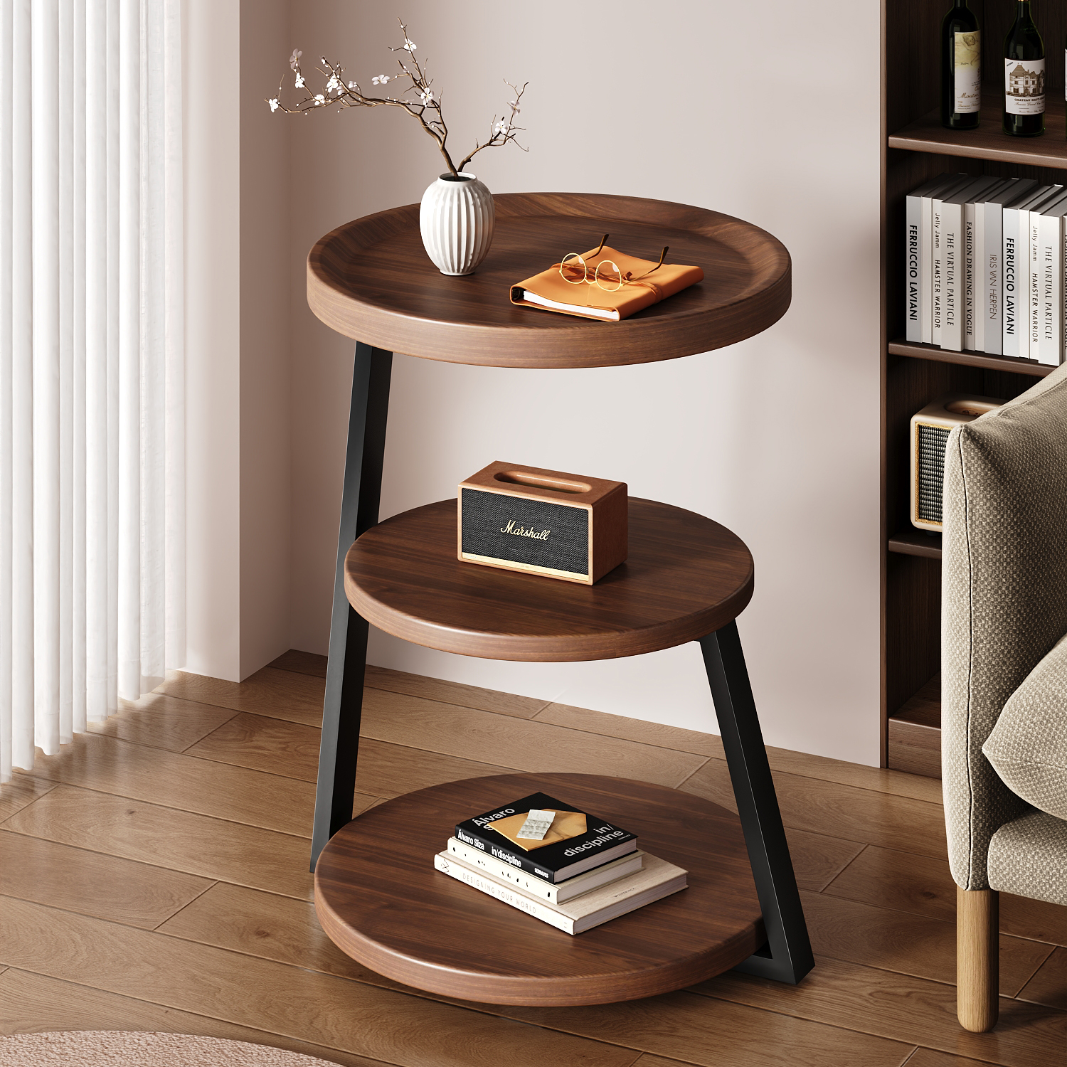B5193 Sofa side table coffee table living room home small apartment 2024 new round