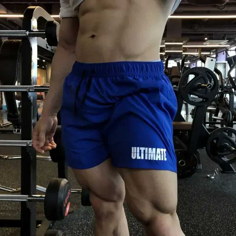 Sports Fitness Shorts Brother Three Quarter Pants Quick Dry Breathable Elastic Muscle Men Weight Dog Squat Plus Size M-3XL J250515JWSY