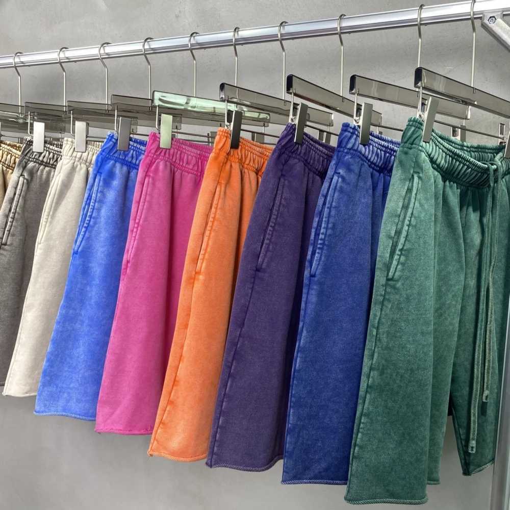 Vintage Washed Shorts For Men Casual Retro Women Baggy Pants Mens Clothing Summer Y2k Unisex Goth Streetwear Male Clothes J250515NPJ0