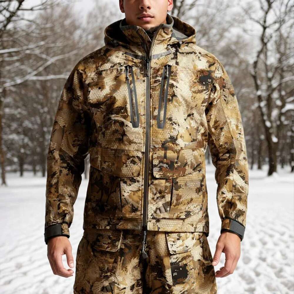 Men's Winter Waterproof Insulation Camouflage Hudson Jacket Fishing Hunting Jacket 250519
