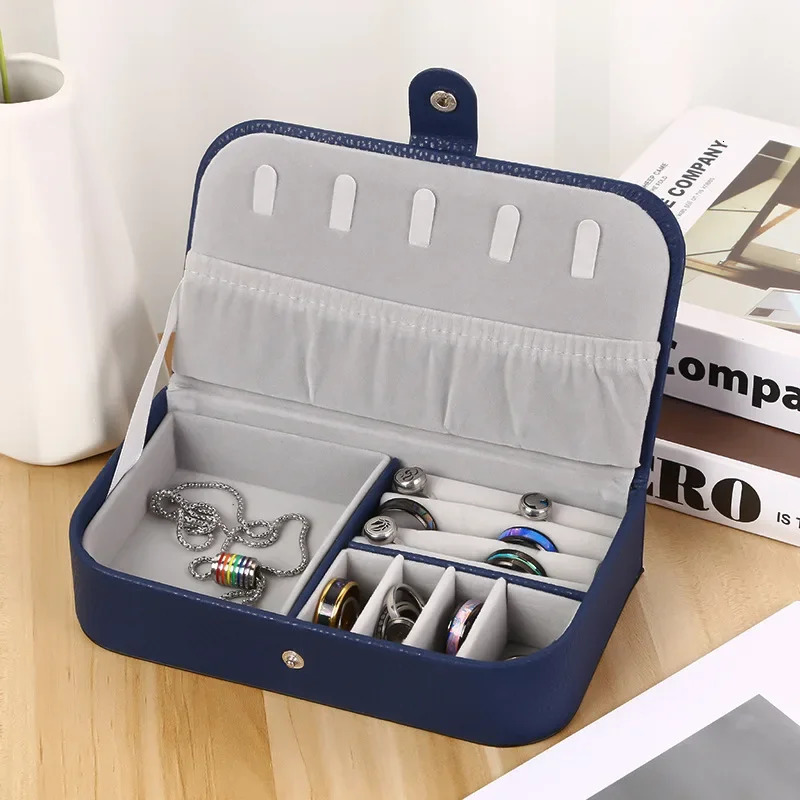 Portable PU Leather Travel Jewelry Organizer Box Storage Case Earring Ring Necklace Jewelry Storage Case Display Holder Woman 250516