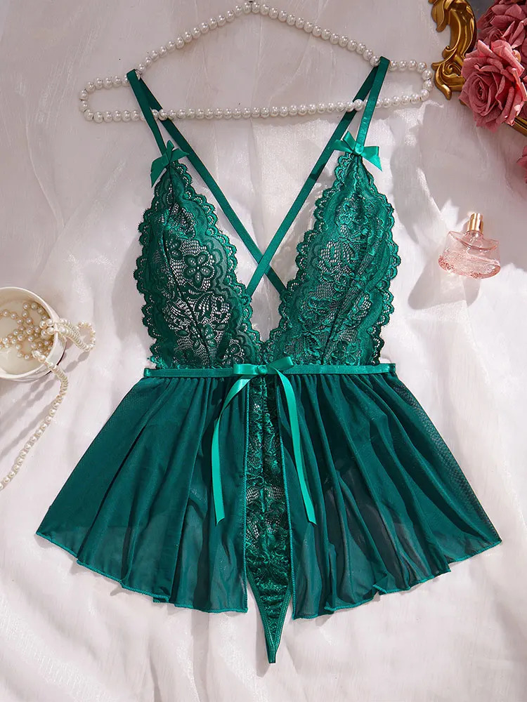 Lace Sexy Lingerie Transparent Porno Erotic Underwear Bra And Panty Set Bodysuit 250519