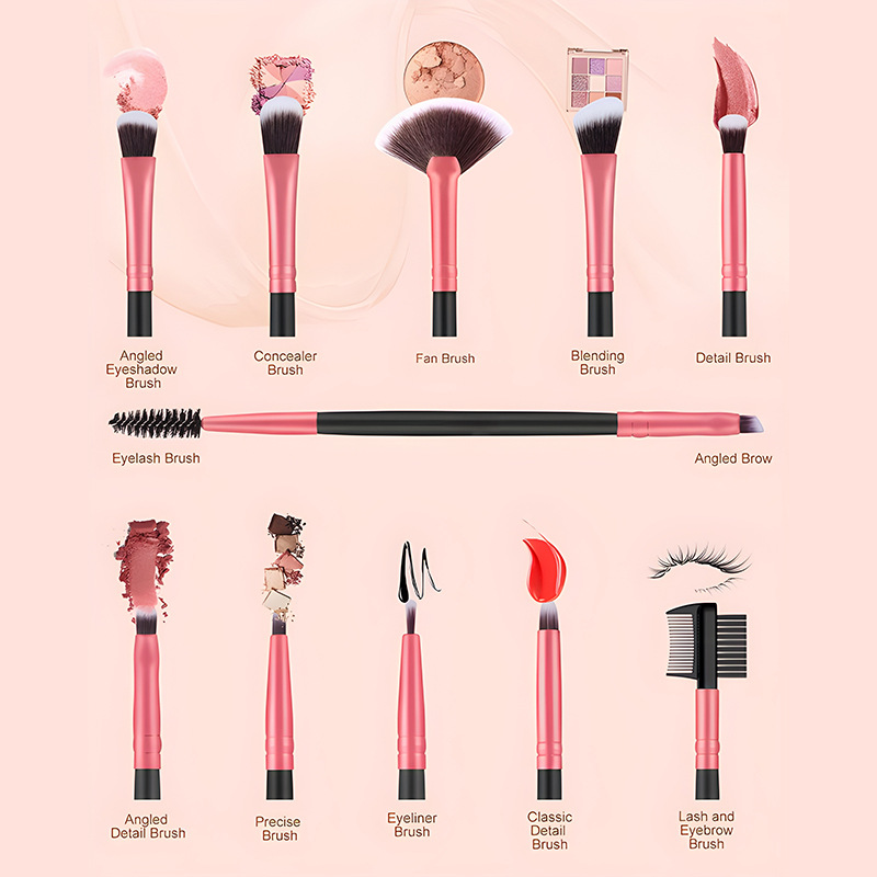 16Pcs Makeup Brush Set Make Up Concealer Blush Powder Eye Shadow Highlighter Foundation Cosmetic Beauty Tools z250527GLAE