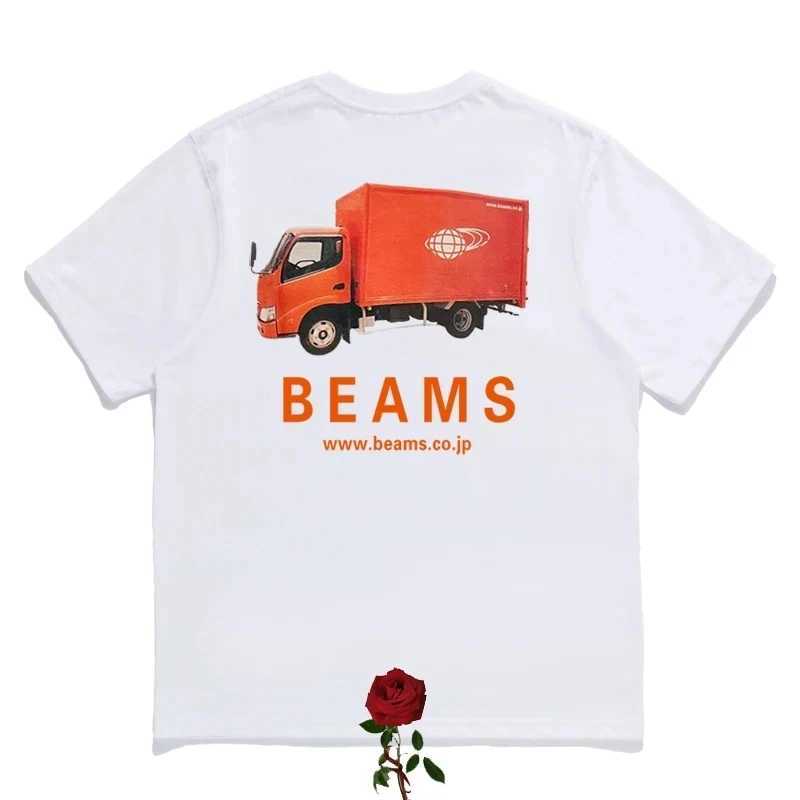 High Quality Animal Mount Print Beams T-shirts Men Women Casual Loose Round Neck Short Sleeve BEAMS JAPAN Top Tees Harajuku J250515