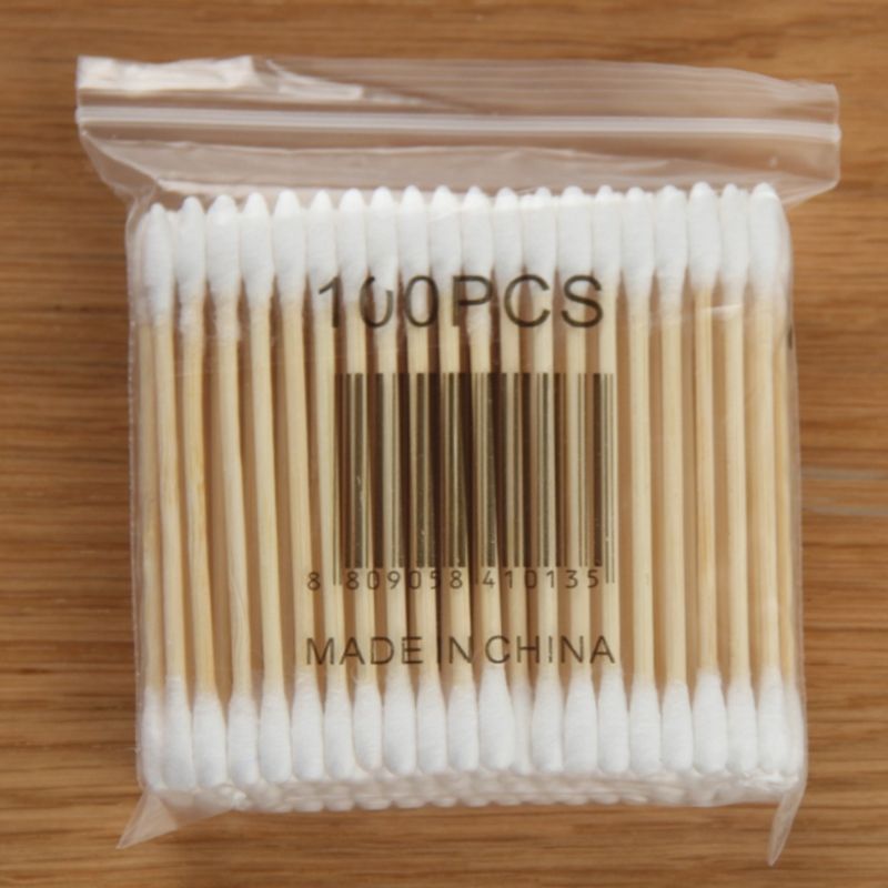 Cotton Buds Cotton Swabs Medical Ear Cleaning Wood Sticks Makeup Health