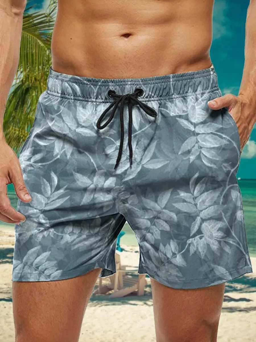 Mens Hawaiian Swim Trunks 3D Floral Print Beach Shorts Quick Dry Outdoor Leisure Sports Shorts Swimwear Fashion Mens Shorts J250515QPZF